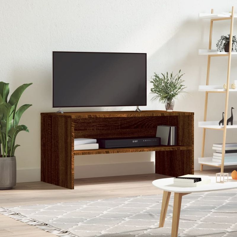 Casa si Gradina - Mobilier - Comode si corpuri - Comode - Comoda TV, stejar maro, 80x40x40 cm, lemn prelucrat - Infinity.ro
