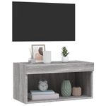 Casa si Gradina - Mobilier - Comode si corpuri - Comode - Comoda TV cu lumini LED, gri sonoma, 60x30x30 cm - Infinity.ro