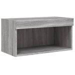 Casa si Gradina - Mobilier - Comode si corpuri - Comode - Comoda TV cu lumini LED, gri sonoma, 60x30x30 cm - Infinity.ro