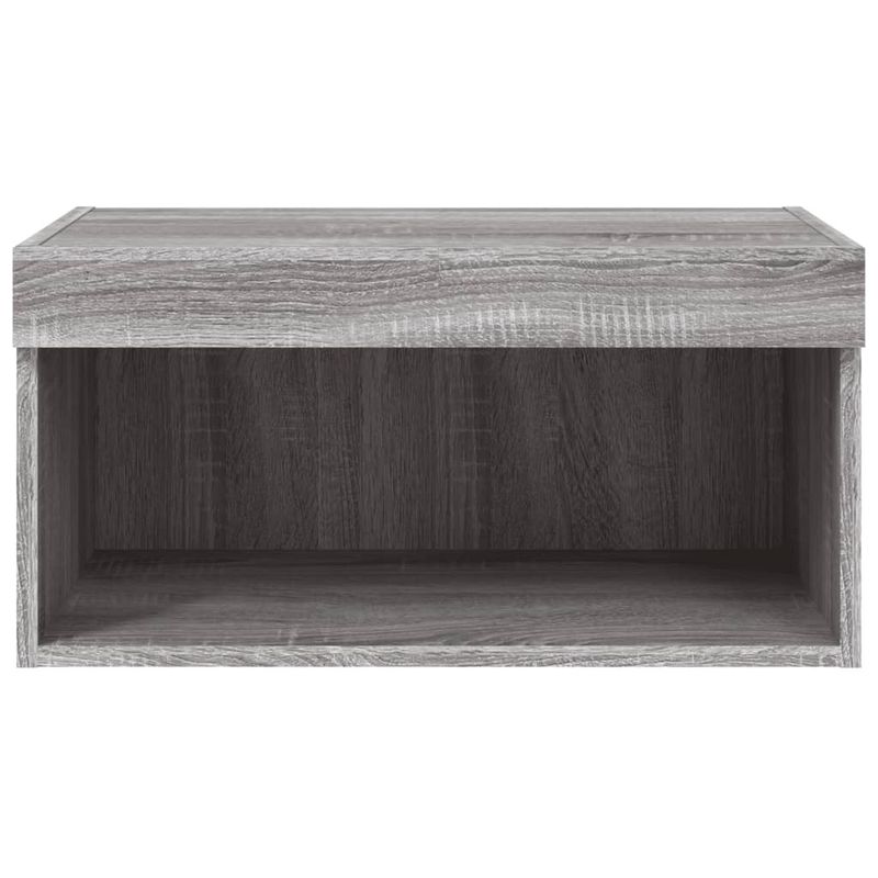 Casa si Gradina - Mobilier - Comode si corpuri - Comode - Comoda TV cu lumini LED, gri sonoma, 60x30x30 cm - Infinity.ro