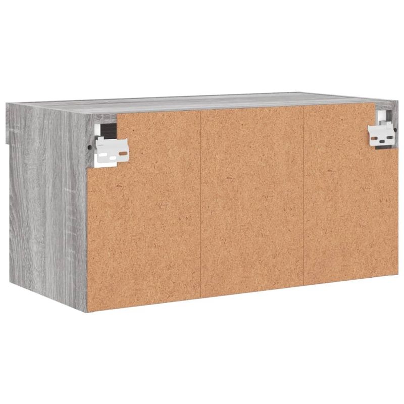 Casa si Gradina - Mobilier - Comode si corpuri - Comode - Comoda TV cu lumini LED, gri sonoma, 60x30x30 cm - Infinity.ro