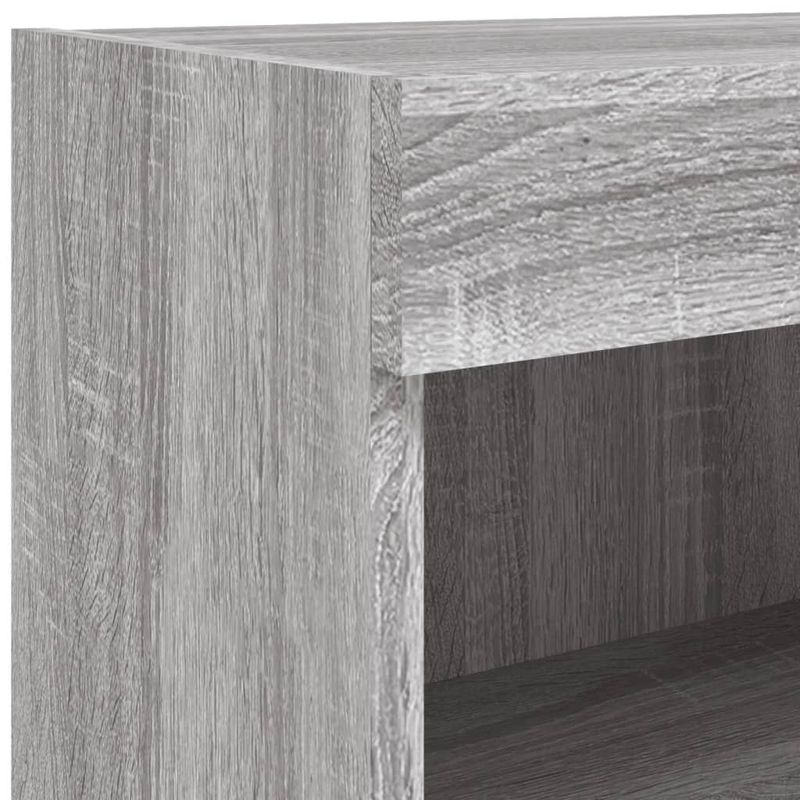Casa si Gradina - Mobilier - Comode si corpuri - Comode - Comoda TV cu lumini LED, gri sonoma, 60x30x30 cm - Infinity.ro