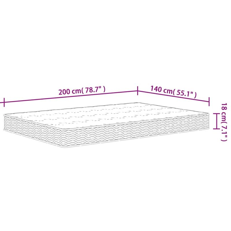 Casa si Gradina - Mobilier - Saltele si somiere - Saltele - Saltea cu arcuri bonnell, fermitate medie, 140x190 cm - Infinity.ro