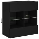 Casa si Gradina - Mobilier - Comode si corpuri - Comode - Comoda TV de perete cu lumini LED, negru, 58,5x30x60,5 cm - Infinity.ro