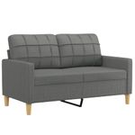 Casa si Gradina - Mobilier - Seturi de mobilier - Seturi living - Set de canapele cu perne, 3 piese, gri inchis, textil - Infinity.ro