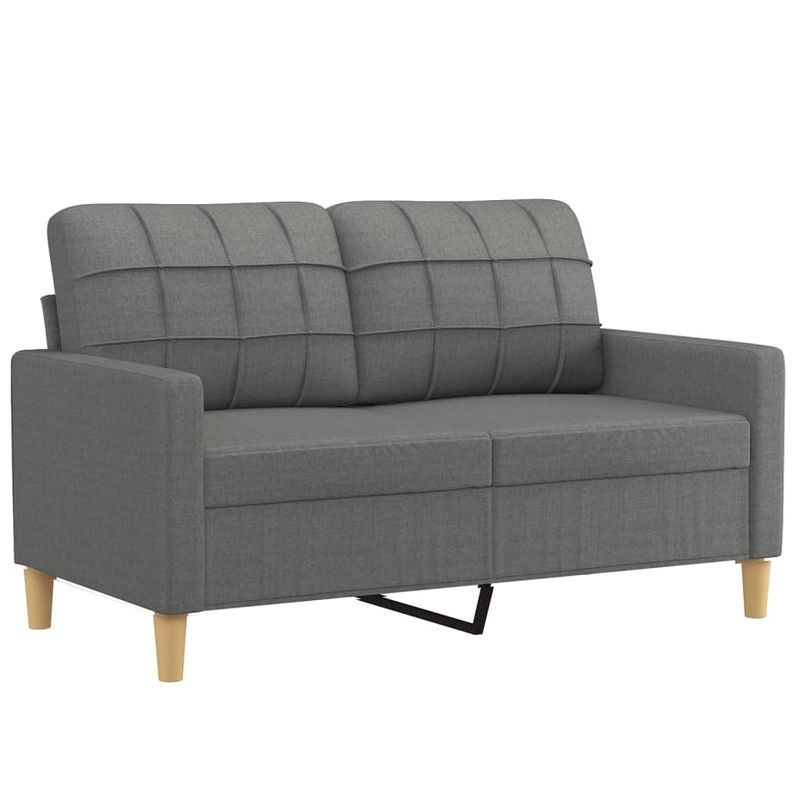 Casa si Gradina - Mobilier - Seturi de mobilier - Seturi living - Set de canapele cu perne, 3 piese, gri inchis, textil - Infinity.ro