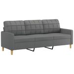 Casa si Gradina - Mobilier - Seturi de mobilier - Seturi living - Set de canapele cu perne, 3 piese, gri inchis, textil - Infinity.ro