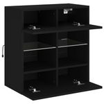 Casa si Gradina - Mobilier - Comode si corpuri - Comode - Comoda TV de perete cu lumini LED, negru, 58,5x30x60,5 cm - Infinity.ro