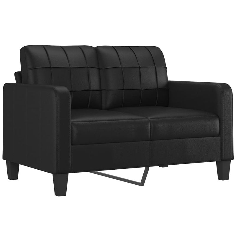 Casa si Gradina - Mobilier - Seturi de mobilier - Seturi living - Set de canapele cu perne, 3 piese, negru, piele ecologica - Infinity.ro