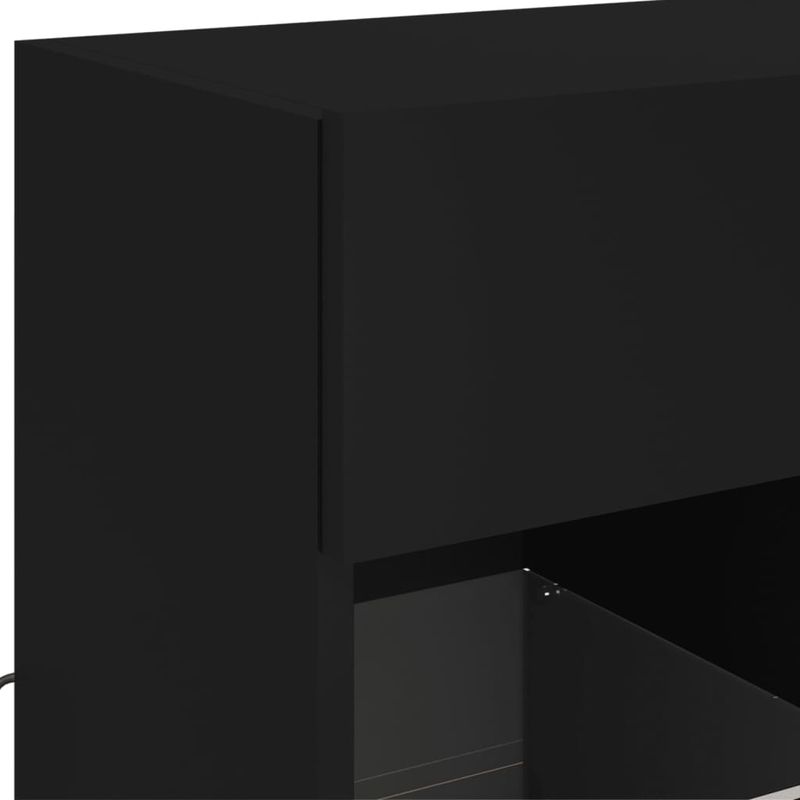 Casa si Gradina - Mobilier - Comode si corpuri - Comode - Comoda TV de perete cu lumini LED, negru, 58,5x30x60,5 cm - Infinity.ro
