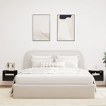 Casa si Gradina - Mobilier - Comode si corpuri - Comode - Comode TV de perete, 2 buc., negru, 40x30x30 cm, lemn prelucrat - Infinity.ro