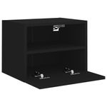 Casa si Gradina - Mobilier - Comode si corpuri - Comode - Comode TV de perete, 2 buc., negru, 40x30x30 cm, lemn prelucrat - Infinity.ro