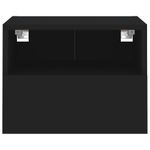 Casa si Gradina - Mobilier - Comode si corpuri - Comode - Comode TV de perete, 2 buc., negru, 40x30x30 cm, lemn prelucrat - Infinity.ro
