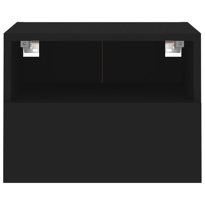 Casa si Gradina - Mobilier - Comode si corpuri - Comode - Comode TV de perete, 2 buc., negru, 40x30x30 cm, lemn prelucrat - Infinity.ro