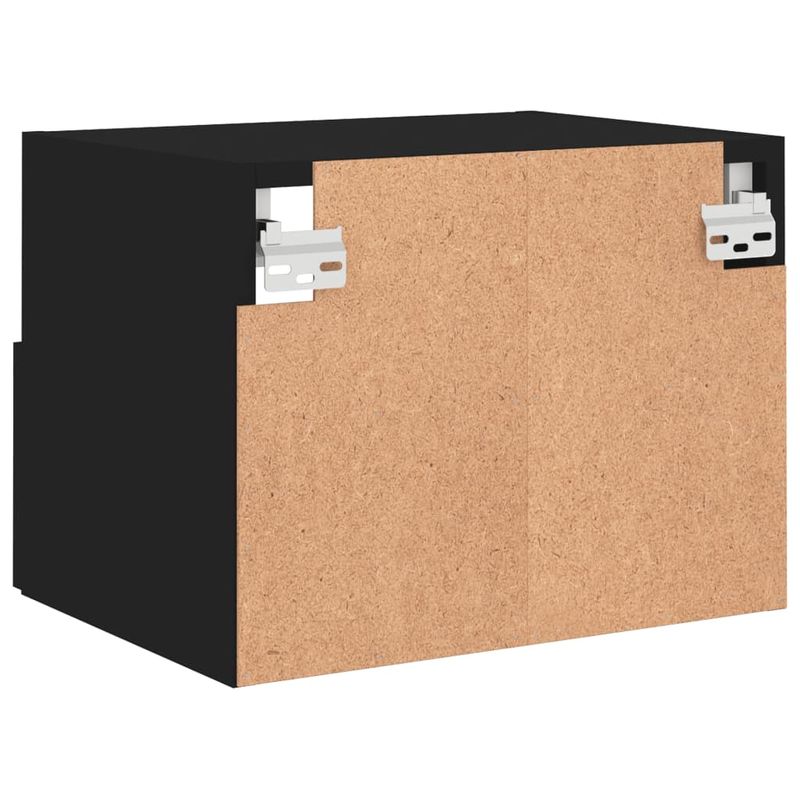 Casa si Gradina - Mobilier - Comode si corpuri - Comode - Comode TV de perete, 2 buc., negru, 40x30x30 cm, lemn prelucrat - Infinity.ro