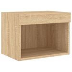 Casa si Gradina - Mobilier - Comode si corpuri - Comode - Unitati de perete TV cu LED-uri, 5 piese, stejar sonoma, lemn - Infinity.ro