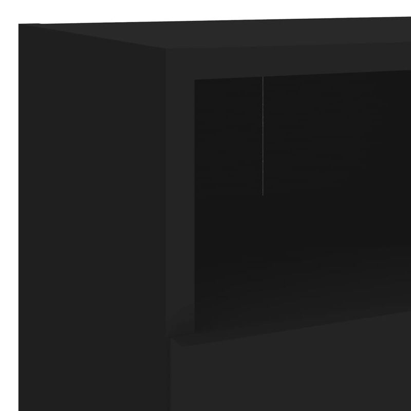 Casa si Gradina - Mobilier - Comode si corpuri - Comode - Comode TV de perete, 2 buc., negru, 40x30x30 cm, lemn prelucrat - Infinity.ro