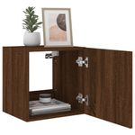 Casa si Gradina - Mobilier - Comode si corpuri - Comode - Comoda TV de perete cu LED, 2 buc. stejar maro, 40,5x35x40 cm - Infinity.ro