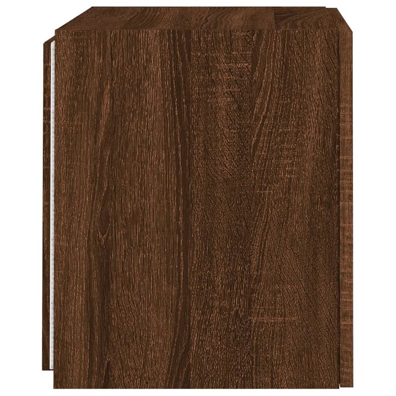 Casa si Gradina - Mobilier - Comode si corpuri - Comode - Comoda TV de perete cu LED, 2 buc. stejar maro, 40,5x35x40 cm - Infinity.ro