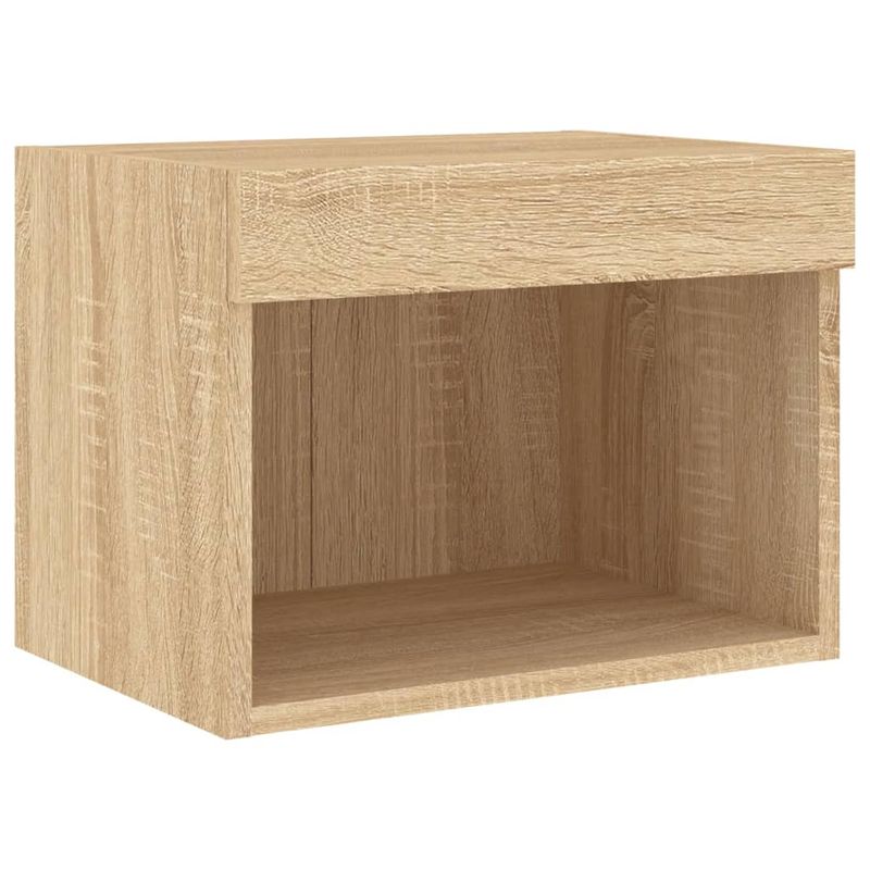 Casa si Gradina - Mobilier - Comode si corpuri - Comode - Unitati de perete TV cu LED-uri, 8 piese, stejar sonoma, lemn - Infinity.ro