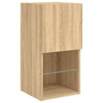 Casa si Gradina - Mobilier - Comode si corpuri - Comode - Unitati de perete TV cu LED-uri, 8 piese, stejar sonoma, lemn - Infinity.ro