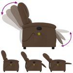 Ingrijire personala si Cosmetice - Sanatate si wellness - Articole wellness - Fotolii de masaj - Fotoliu de masaj rabatabil, maro, material textil - Infinity.ro