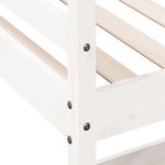 Casa si Gradina - Mobilier - Paturi si accesorii - Paturi - Cadru pat supraetajat cu birou, alb, 90x190 cm, lemn masiv pin - Infinity.ro