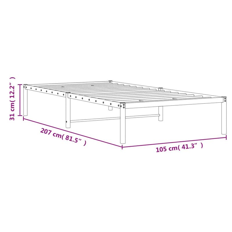 Casa si Gradina - Mobilier - Paturi si accesorii - Paturi - Cadru pat metalic, negru, 100x200 cm - Infinity.ro