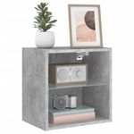 Casa si Gradina - Mobilier - Comode si corpuri - Comode - Noptiera cu lumini LED montata pe perete, gri beton - Infinity.ro