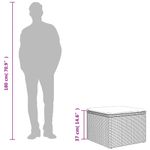 Casa si Gradina - Gradina si terasa - Mobilier exterior - Scaune si sezlonguri gradina - Taburet de gradina cu pernă, bej, 55x55x37 cm, poliratan, bej și gri, model cu depozitare și sac - Infinity.ro