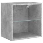 Casa si Gradina - Mobilier - Comode si corpuri - Comode - Noptiera cu lumini LED montata pe perete, gri beton - Infinity.ro