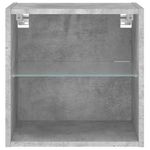Casa si Gradina - Mobilier - Comode si corpuri - Comode - Noptiera cu lumini LED montata pe perete, gri beton - Infinity.ro