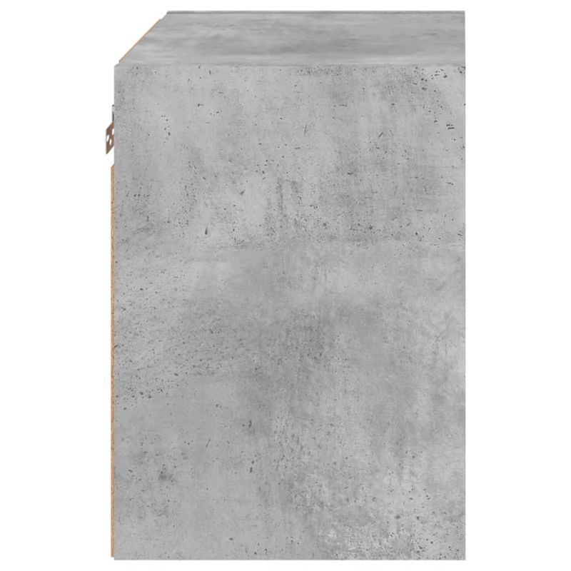 Casa si Gradina - Mobilier - Comode si corpuri - Comode - Noptiera cu lumini LED montata pe perete, gri beton - Infinity.ro