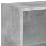 Casa si Gradina - Mobilier - Comode si corpuri - Comode - Noptiera cu lumini LED montata pe perete, gri beton - Infinity.ro