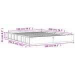 Casa si Gradina - Mobilier - Paturi si accesorii - Paturi - Cadru de pat, maro ceruit, 150x200 cm, lemn masiv de pin - Infinity.ro