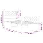 Casa si Gradina - Mobilier - Paturi si accesorii - Paturi - Cadru pat metalic cu tablii de cap/picioare, negru, 100x200 cm - Infinity.ro