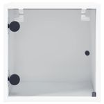 Casa si Gradina - Mobilier - Comode si corpuri - Noptiere - Noptiera cu usa de sticla, alb, 35x37x35 cm - Infinity.ro