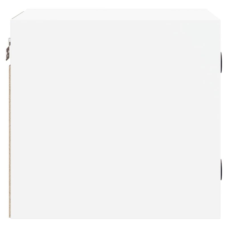 Casa si Gradina - Mobilier - Comode si corpuri - Noptiere - Noptiera cu usa de sticla, alb, 35x37x35 cm - Infinity.ro