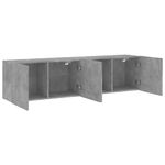 Casa si Gradina - Mobilier - Comode si corpuri - Comode - Comoda TV de perete, 2 buc. gri beton, 80x30x41 cm - Infinity.ro