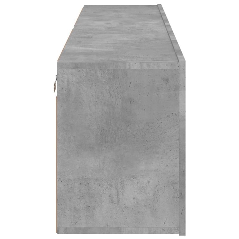 Casa si Gradina - Mobilier - Comode si corpuri - Comode - Comoda TV de perete, 2 buc. gri beton, 80x30x41 cm - Infinity.ro