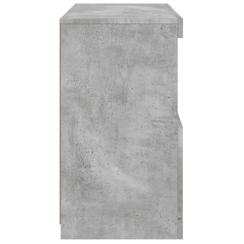 Casa si Gradina - Mobilier - Comode si corpuri - Comode - Servanta cu lumini LED, gri beton, 60x37x67 cm - Infinity.ro
