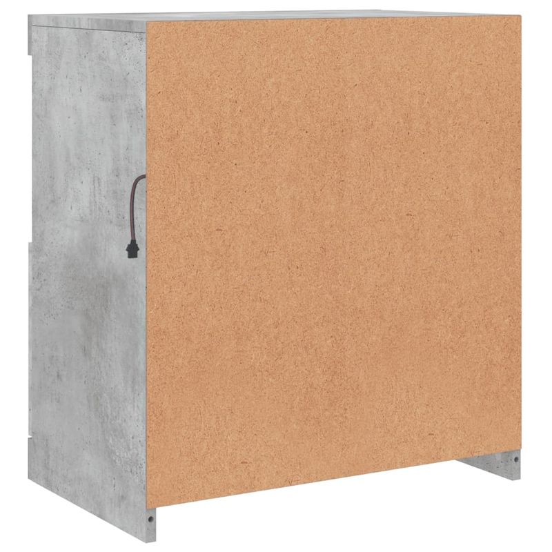 Casa si Gradina - Mobilier - Comode si corpuri - Comode - Servanta cu lumini LED, gri beton, 60x37x67 cm - Infinity.ro
