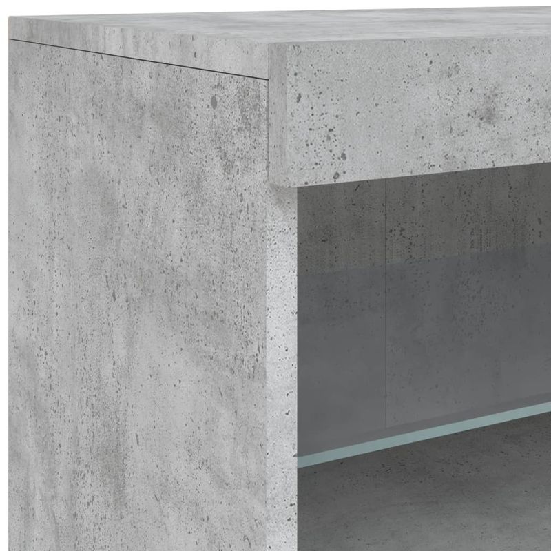 Casa si Gradina - Mobilier - Comode si corpuri - Comode - Servanta cu lumini LED, gri beton, 60x37x67 cm - Infinity.ro