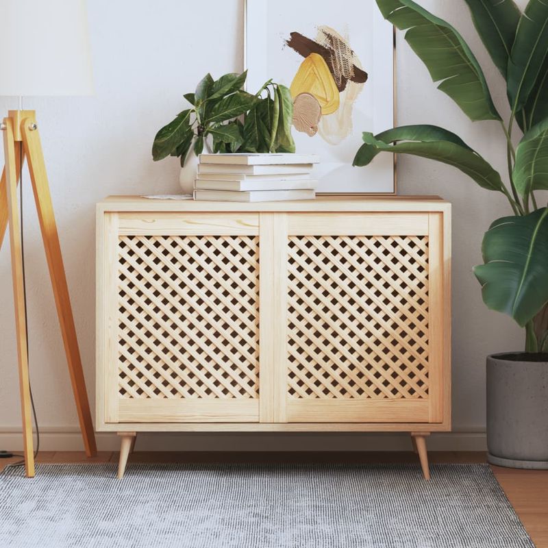 Casa si Gradina - Mobilier - Dulapuri si sifoniere - Dulapuri - Usi de dulap cu zabrele 2 buc. 49,5x61,5 cm, lemn masiv de pin - Infinity.ro