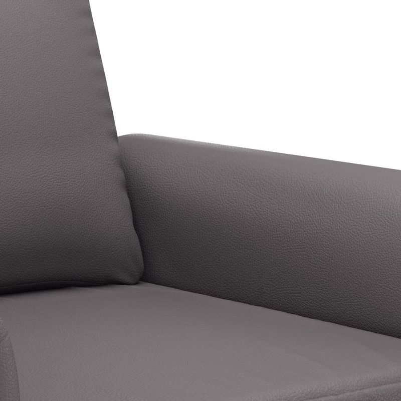 Casa si Gradina - Mobilier - Seturi de mobilier - Seturi living - Set de canapele cu perne, 2 piese, gri, piele ecologica - Infinity.ro