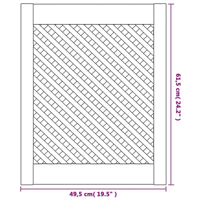 Casa si Gradina - Mobilier - Dulapuri si sifoniere - Dulapuri - Usi de dulap cu zabrele 2 buc. 49,5x61,5 cm, lemn masiv de pin - Infinity.ro