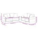 Casa si Gradina - Mobilier - Seturi de mobilier - Seturi living - Set de canapele cu perne, 2 piese, gri, piele ecologica - Infinity.ro