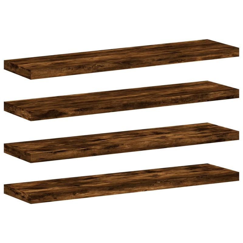 Casa si Gradina - Mobilier - Biblioteci si rafturi - Rafturi - Rafturi perete 4 buc. stejar fumuriu 40x10x1,5 cm lemn compozit - Infinity.ro