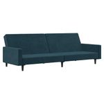 Casa si Gradina - Mobilier - Canapele si coltare - Canapele - Canapea extensibila cu 2 locuri, albastru, catifea - Infinity.ro