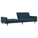 Casa si Gradina - Mobilier - Canapele si coltare - Canapele - Canapea extensibila cu 2 locuri, albastru, catifea - Infinity.ro
